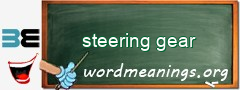 WordMeaning blackboard for steering gear